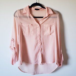 Lightly Used Blush Pink Long Sleeve Blouse